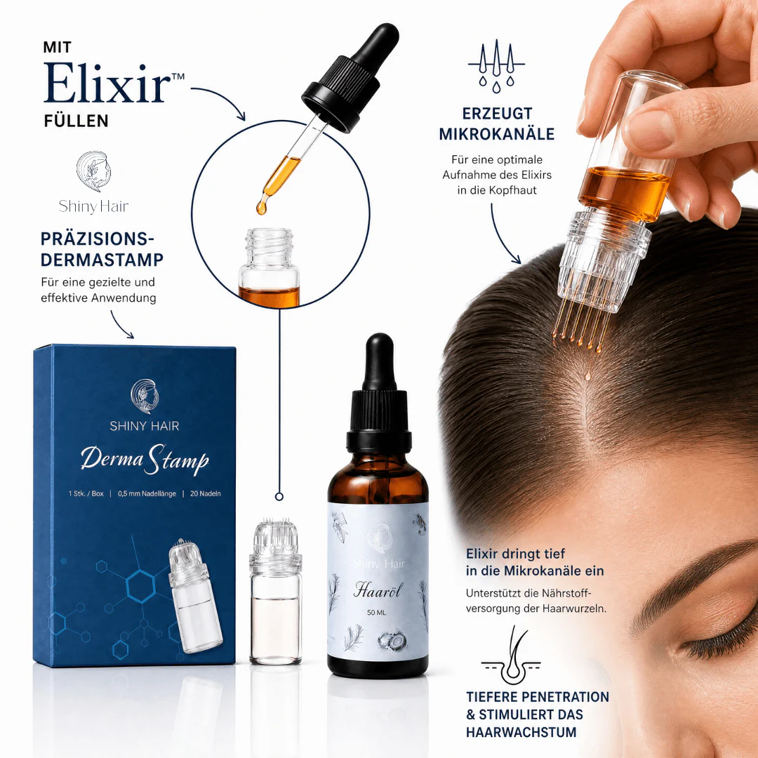 ShinyHair Growth Elixir™ + Dermastamp gegen Haarausfall und für eine gesunde Kopfhaut - Image 3